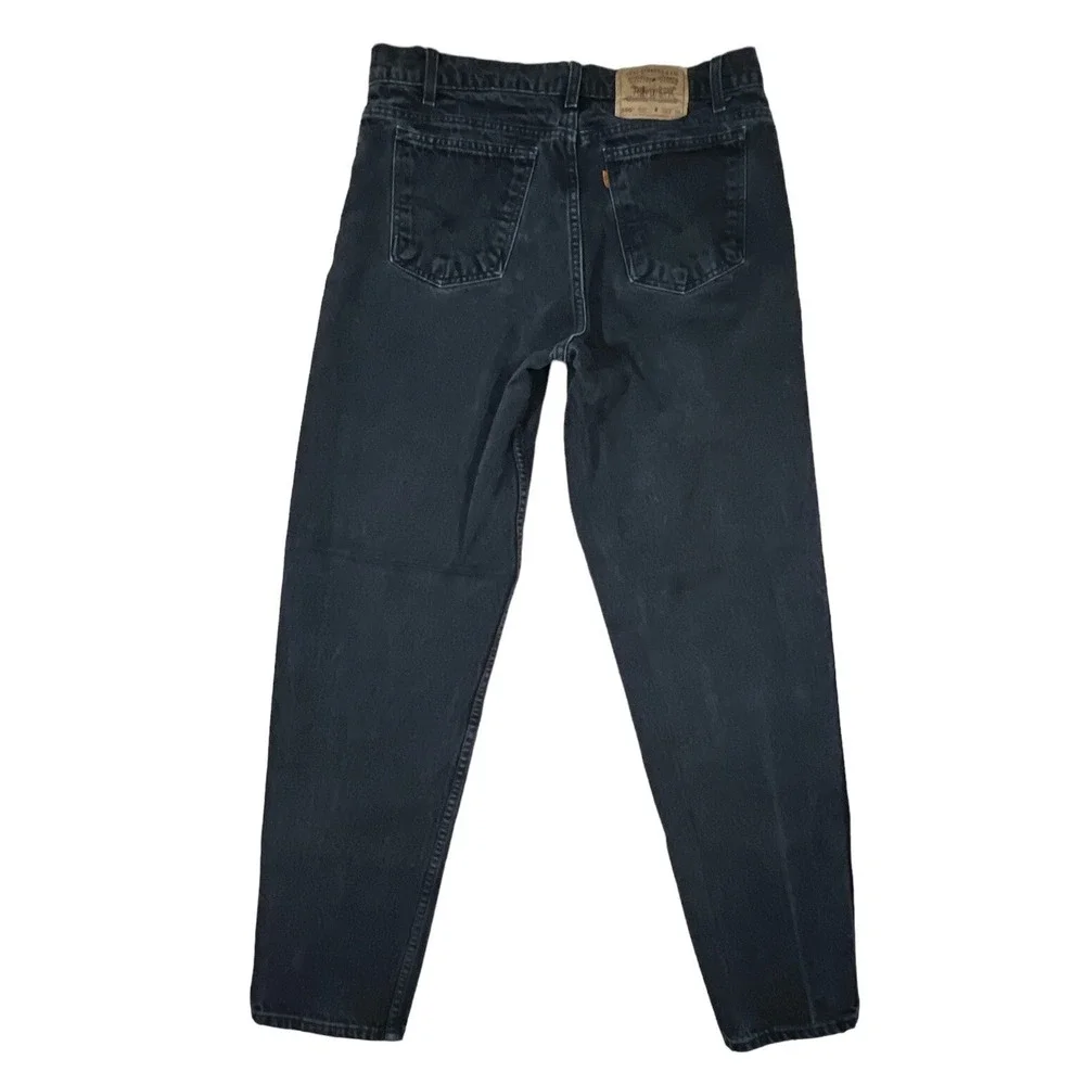 Vtg 90s Levis 550 Jeans‎ Mens 36x32.5 Black Orange Tab Student Fit Grunge